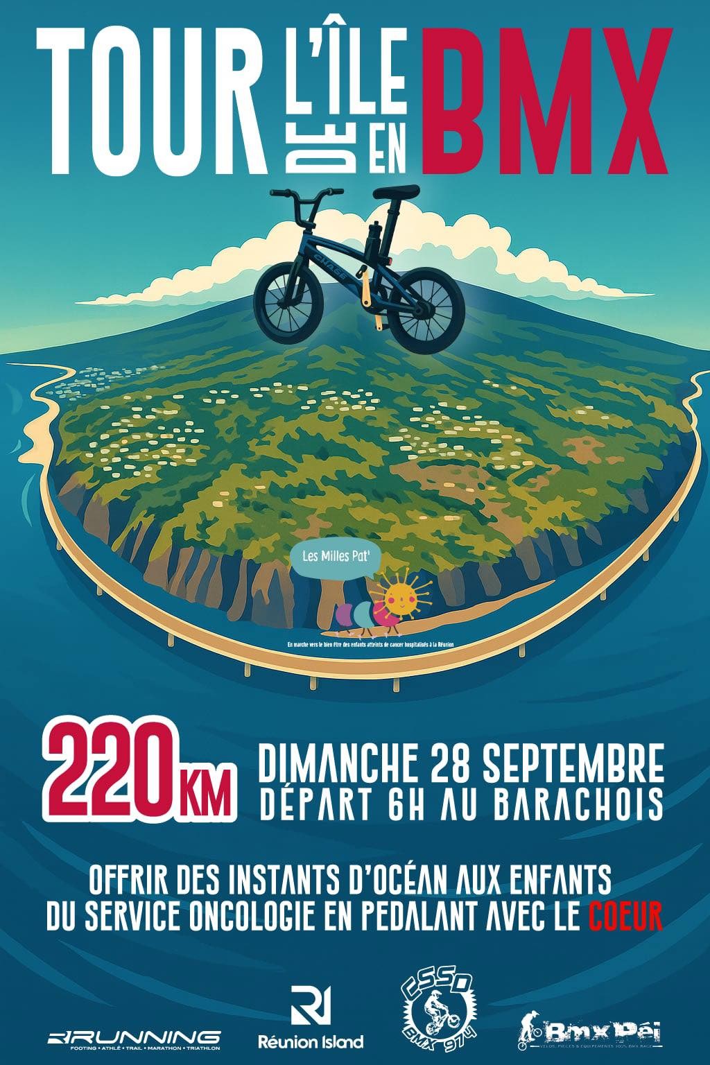Affiche officielle du Tour de l'île en BMX de Jérôme Pépin
